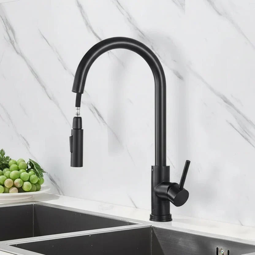 Kitchen Faucet with Pull-Out Sprayer and Smart Sensor Technology