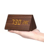 Modern Digital Clock with LED Display - Voice Activation Feature