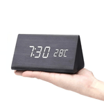 Modern Digital Clock with LED Display - Voice Activation Feature