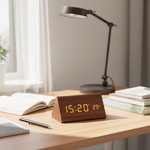 Modern Digital Clock with LED Display - Voice Activation Feature