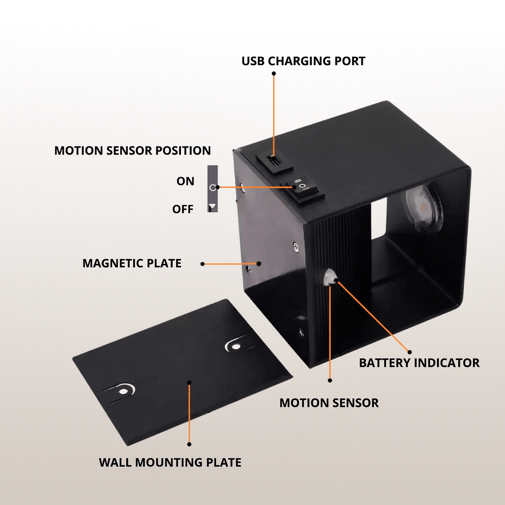 Adjustable Beam Wireless LED Wall Light in Modern Design