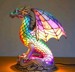 Künstlerische Tischlampe aus Glas mit Tiermotiven