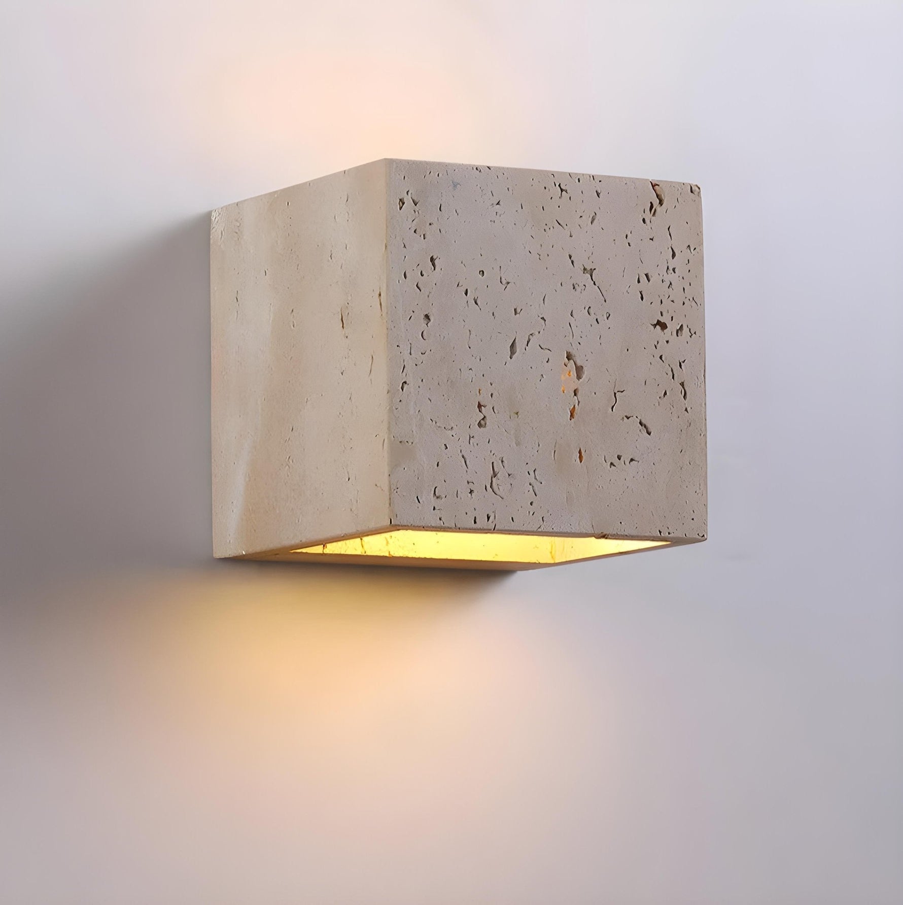 Natura - Stylish Travertine Wall Light with Warm LED Light