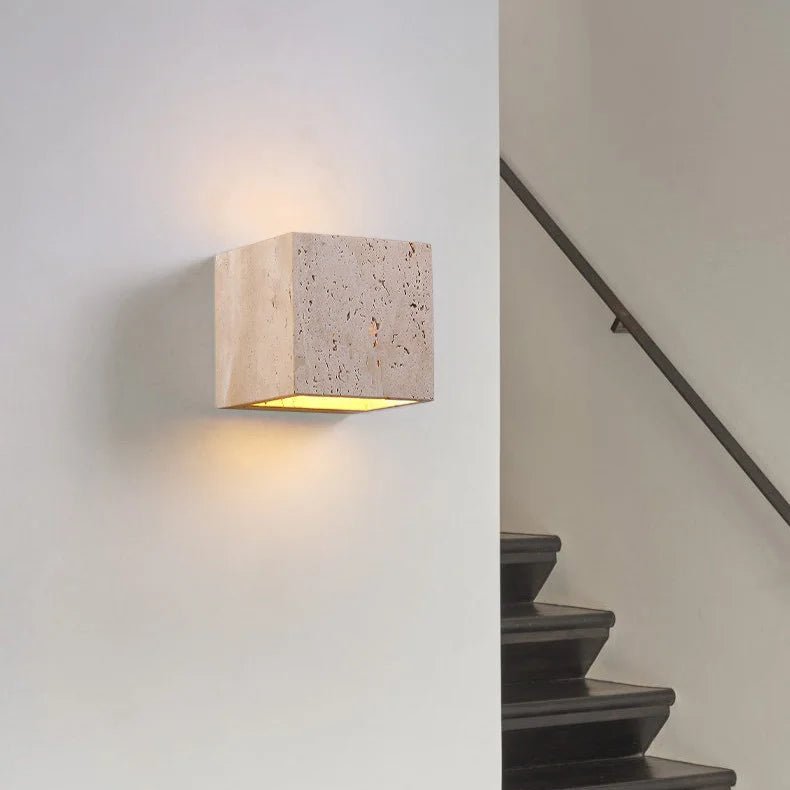 Natura - Stylish Travertine Wall Light with Warm LED Light