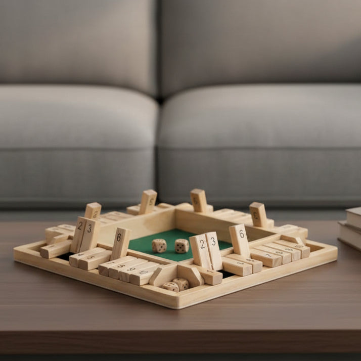 Wooden Dice Game for Children to Enhance Math and Logic Skills