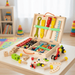 Wooden Tool Kit for Children - Montessori Learning for Construction Skills