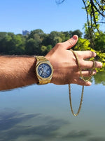 Elegant Chronograph Watch with Leather Strap - Stylish and Functional