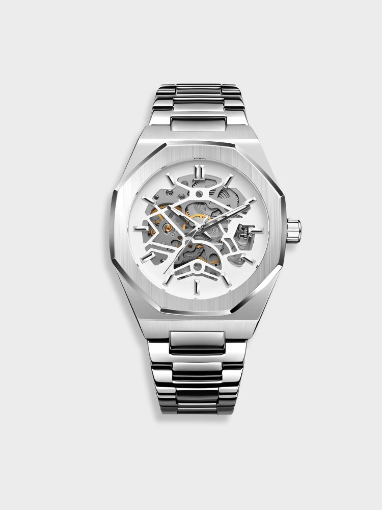 Elegant Chronograph Watch with Leather Strap - Stylish and Functional
