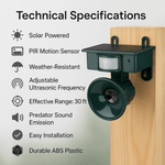 Outdoor Bird Deterrent Device with Motion Sensor for All Genders