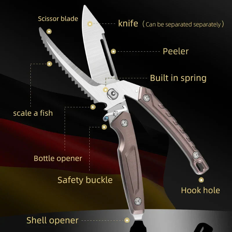 Multifunktionale, robuste Küchenschneider für Hühnerknochen