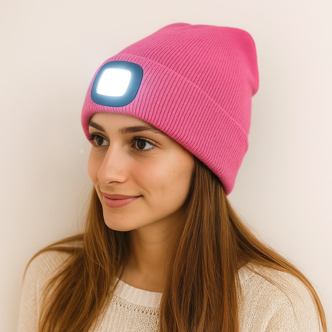 Praktische Mütze mit LED-Licht für sichere Nächte