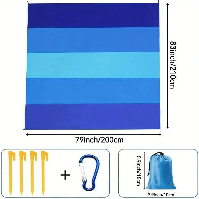 Generous, quick-drying beach blanket for 4-7 people