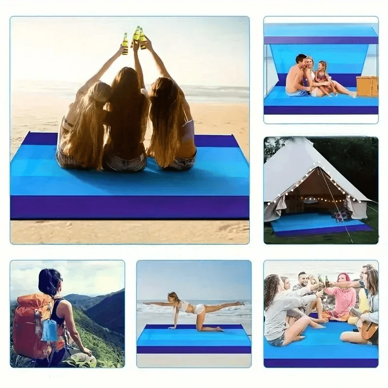 Generous, quick-drying beach blanket for 4-7 people