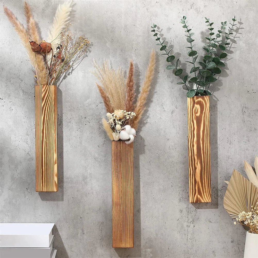 Elegant Wooden Wall Mount for Plants and Decoration