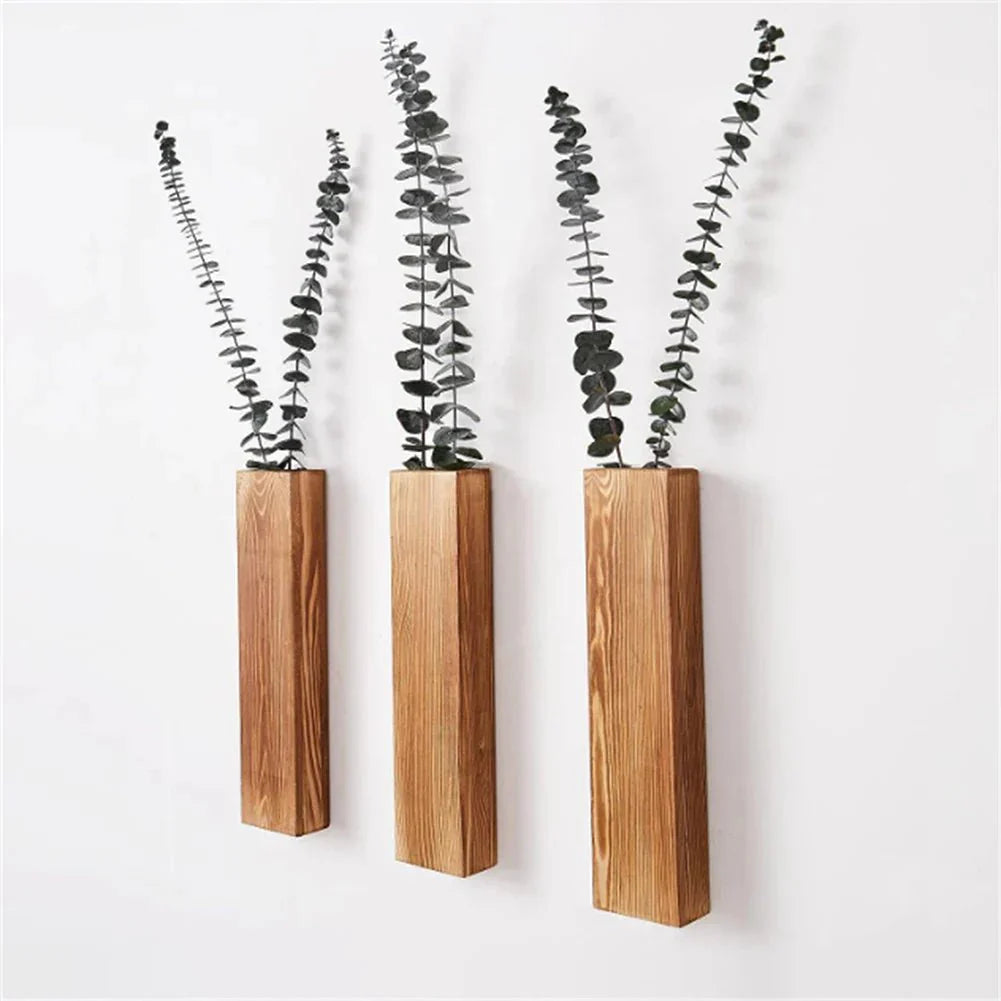 Elegant Wooden Wall Mount for Plants and Decoration