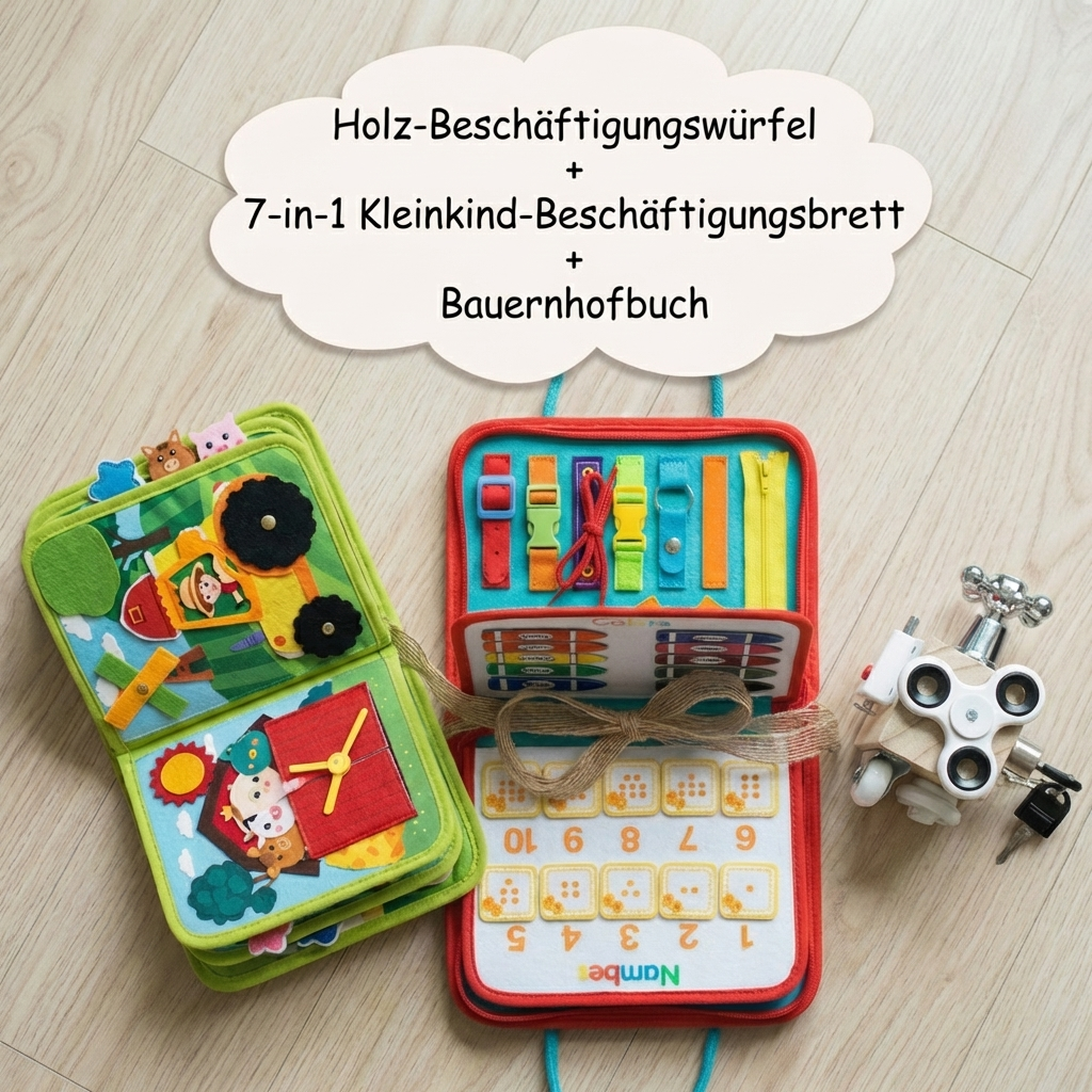 Montessori Entdeckungs- und Spielset im 3er-Pack für eigenständiges Lernen