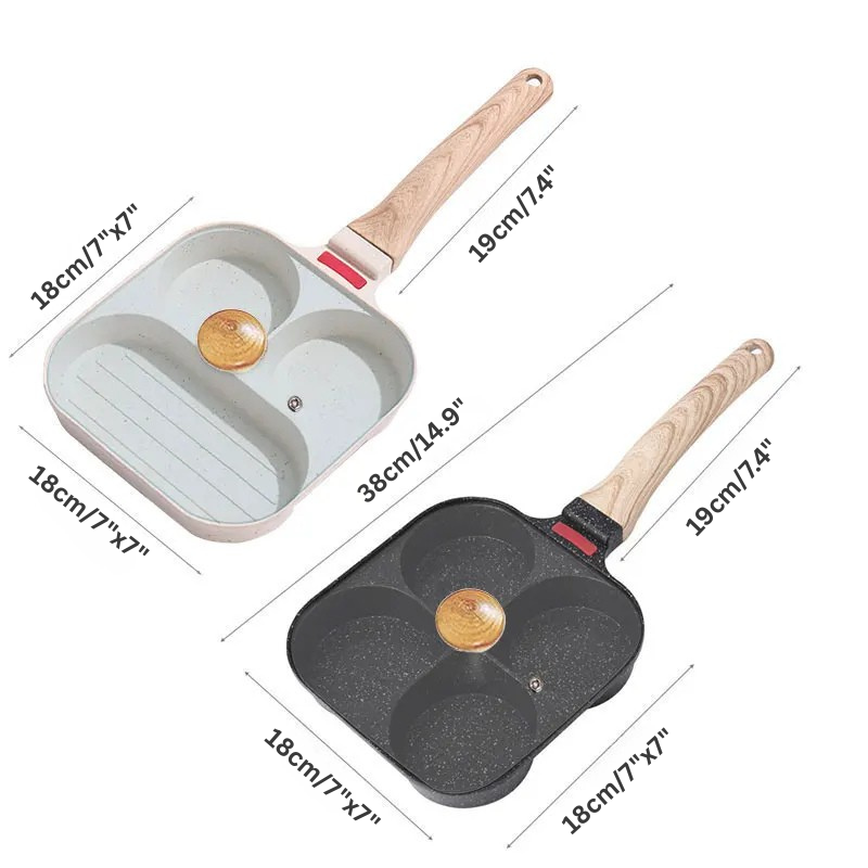 Vielseitige Antihaft-Pfanne mit Deckel für perfektes Frühstück