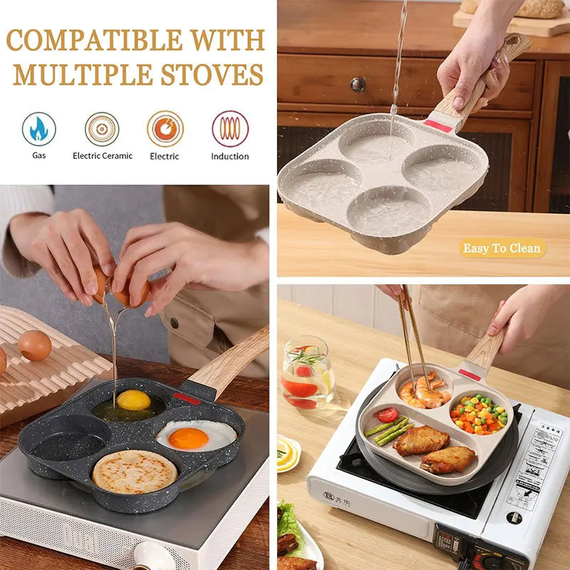 Vielseitige Antihaft-Pfanne mit Deckel für perfektes Frühstück