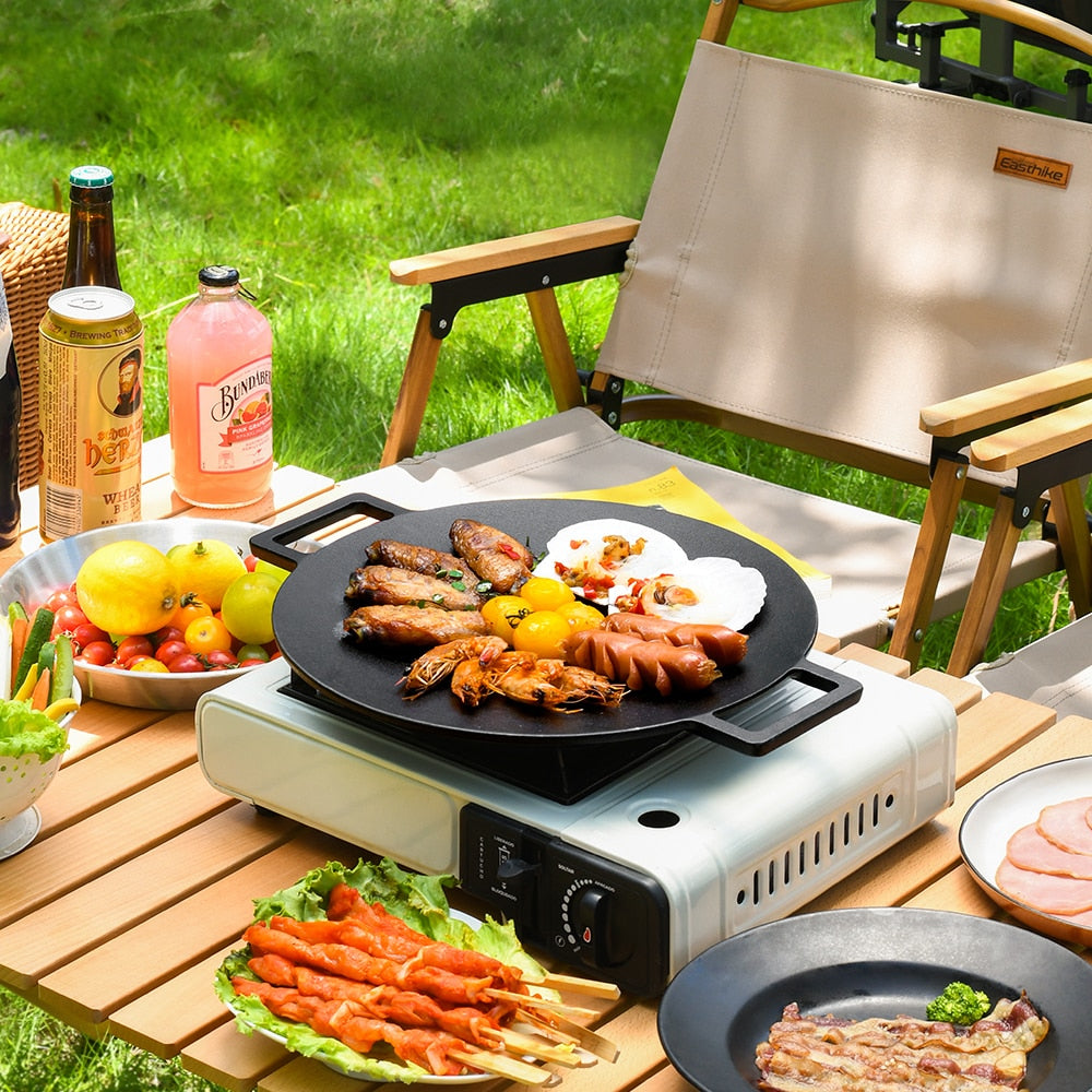 Gusseiserne Grillpfanne für Outdoor BBQ – Perfekt für Camping