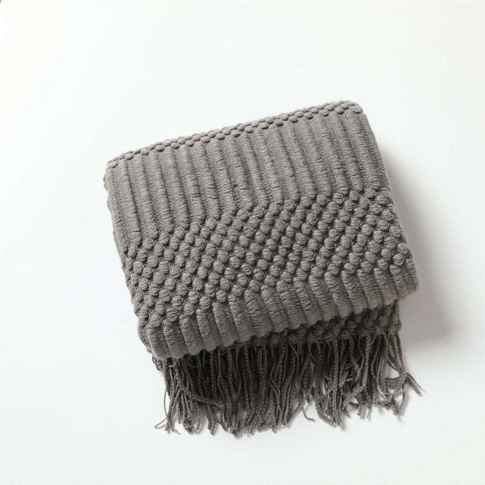 Warmth and Style: Cozy Knitted Blanket for Your Home