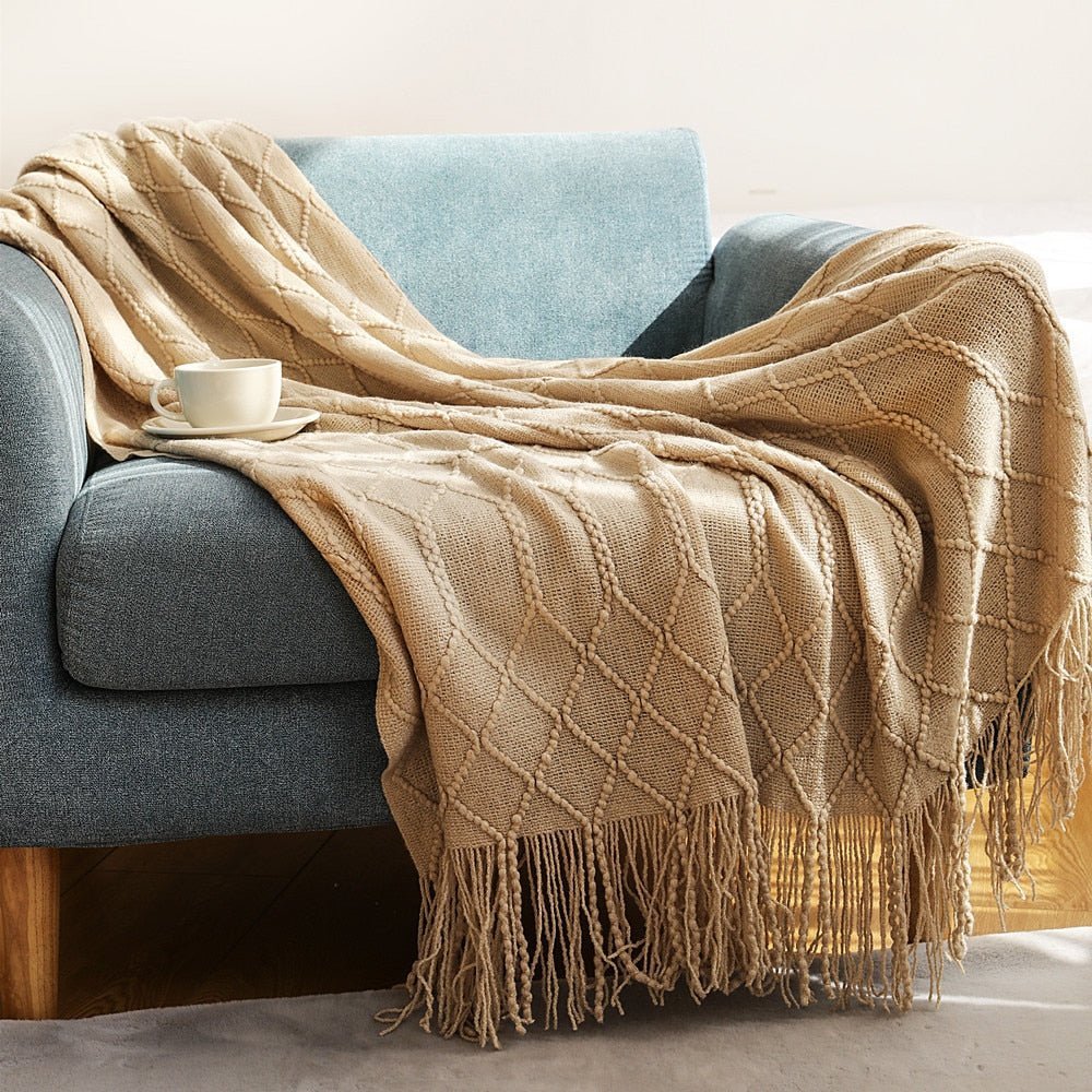 Warmth and Style: Cozy Knitted Blanket for Your Home