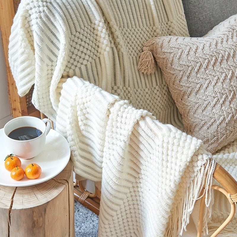Warmth and Style: Cozy Knitted Blanket for Your Home