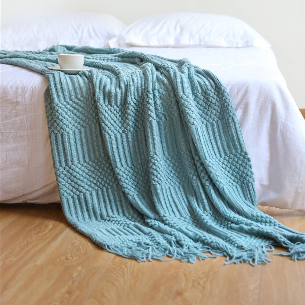 Warmth and Style: Cozy Knitted Blanket for Your Home