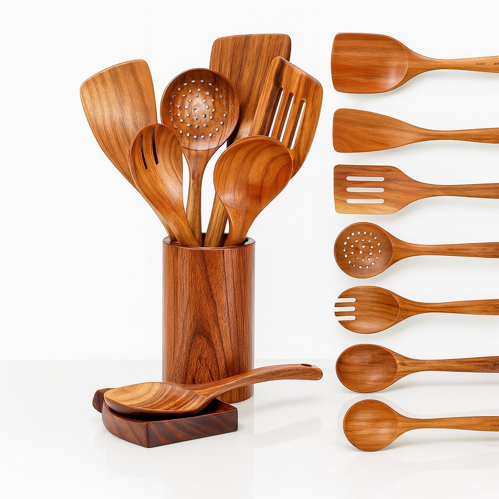 Nachhaltiges Küchenhelfer Set aus Holz – NordWood