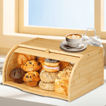 Stylish Wooden Bread Box with Roll-Top - Freshness for Your Kitchen
