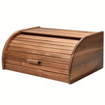 Stylish Wooden Bread Box with Roll-Top - Freshness for Your Kitchen