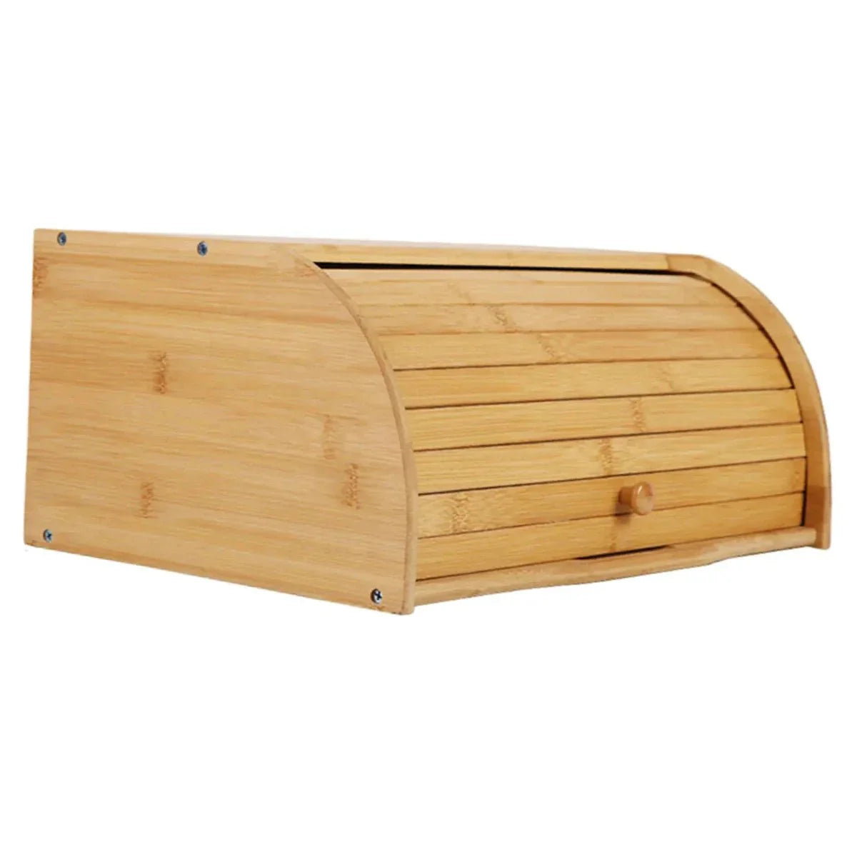 Stylish Wooden Bread Box with Roll-Top - Freshness for Your Kitchen