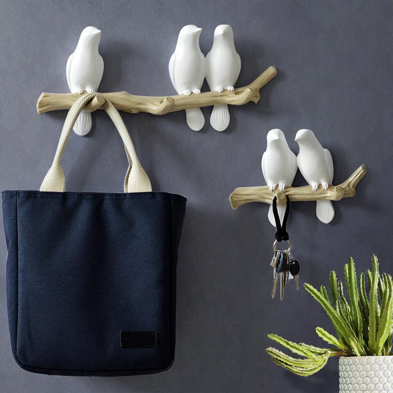 Creative bird-style wall hook for charming accents