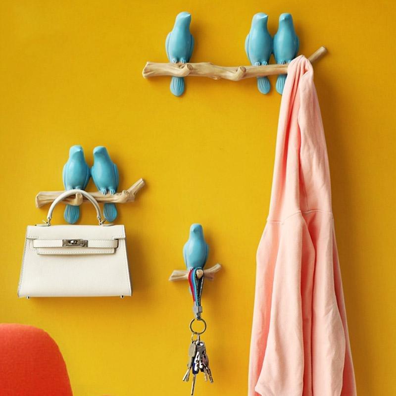 Creative bird-style wall hook for charming accents