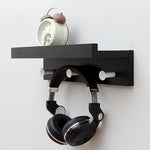 Elegant Wall Shelf with Hooks for Optimal Storage Space