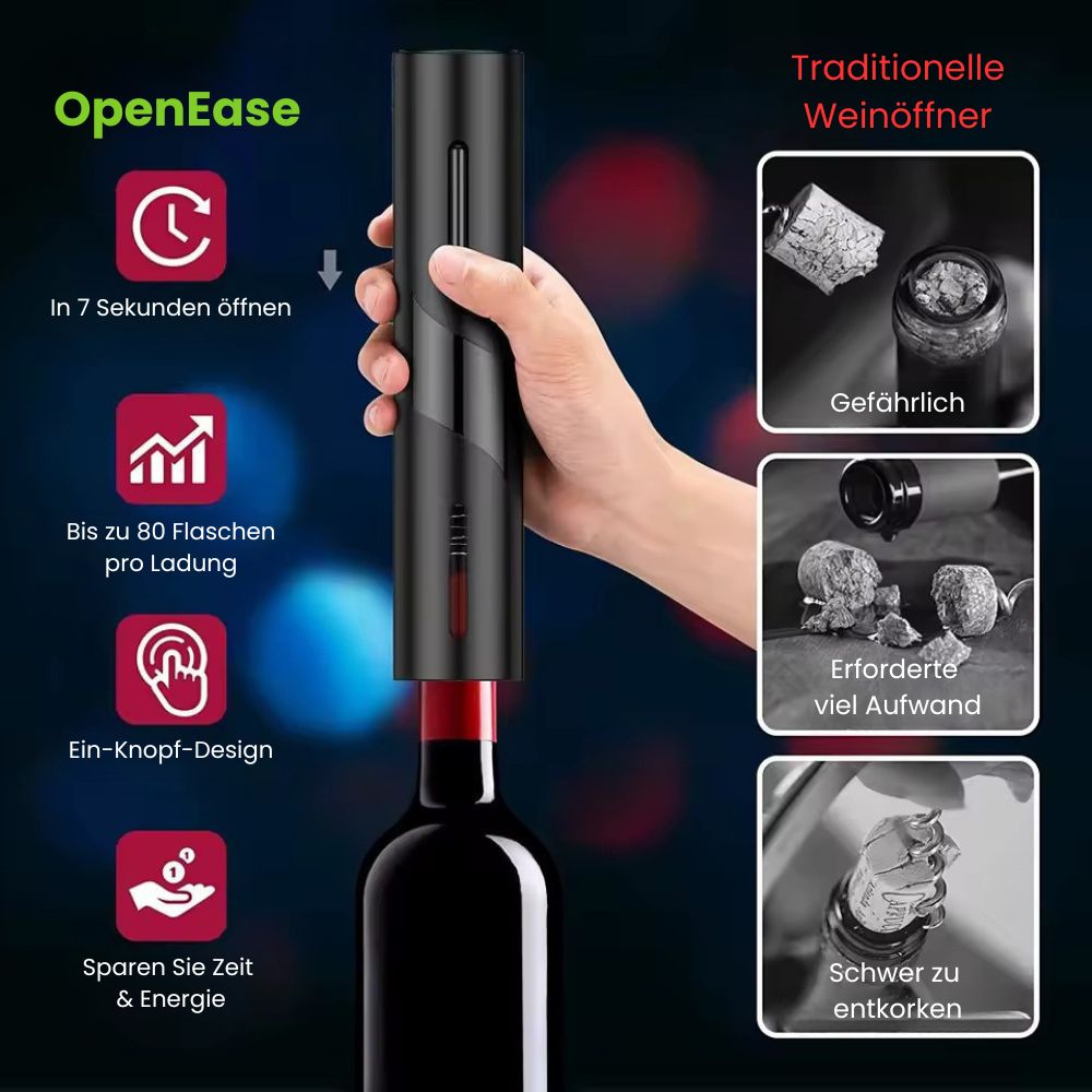 Elegantes Flaschenöffner Set für Wein und Bier – OpenEase