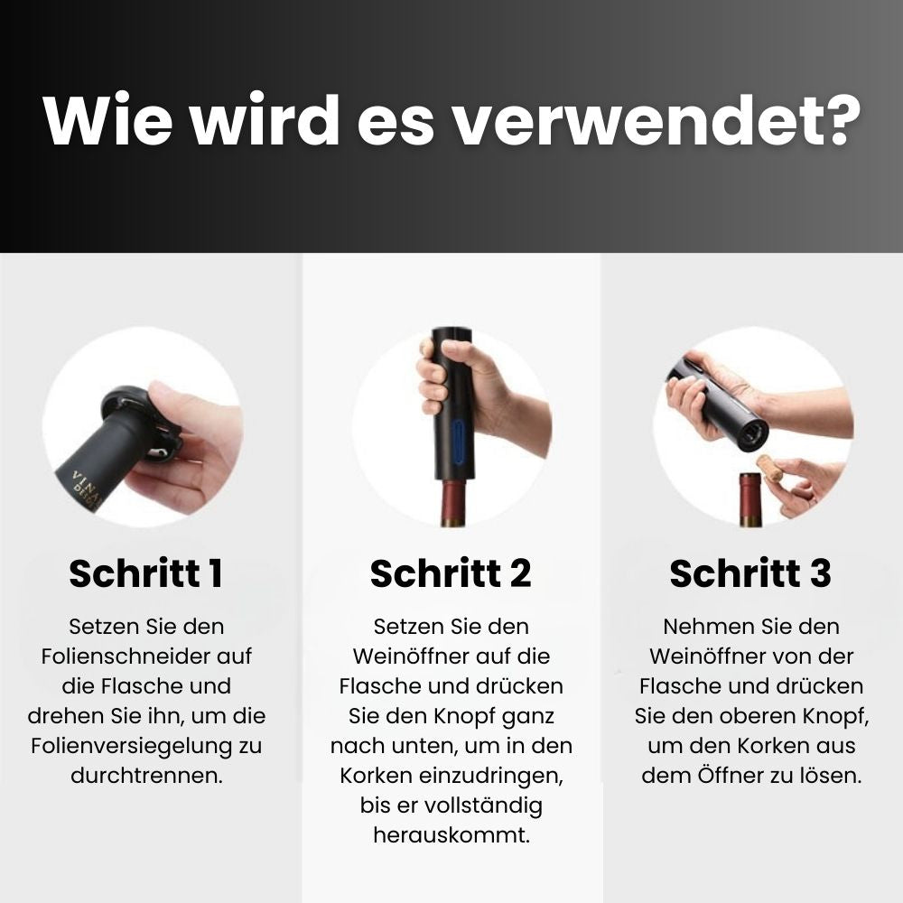 Elegantes Flaschenöffner Set für Wein und Bier – OpenEase
