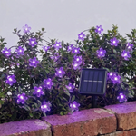 Solar-Powered Flower String Lights for Garden Decoration