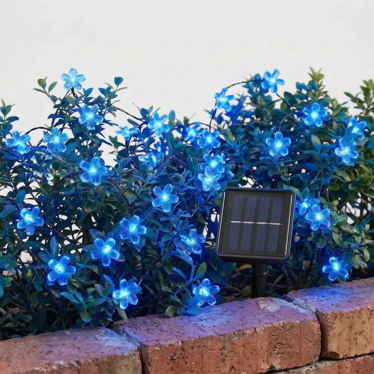 Solar-Powered Flower String Lights for Garden Decoration