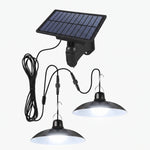 Remote-Controlled Solar Pendant Light for Outdoor Use - 1 or 2 Heads