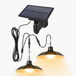 Remote-Controlled Solar Pendant Light for Outdoor Use - 1 or 2 Heads