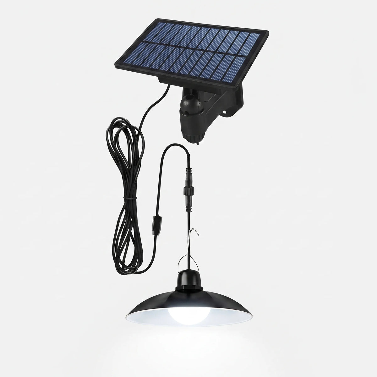 Remote-Controlled Solar Pendant Light for Outdoor Use - 1 or 2 Heads