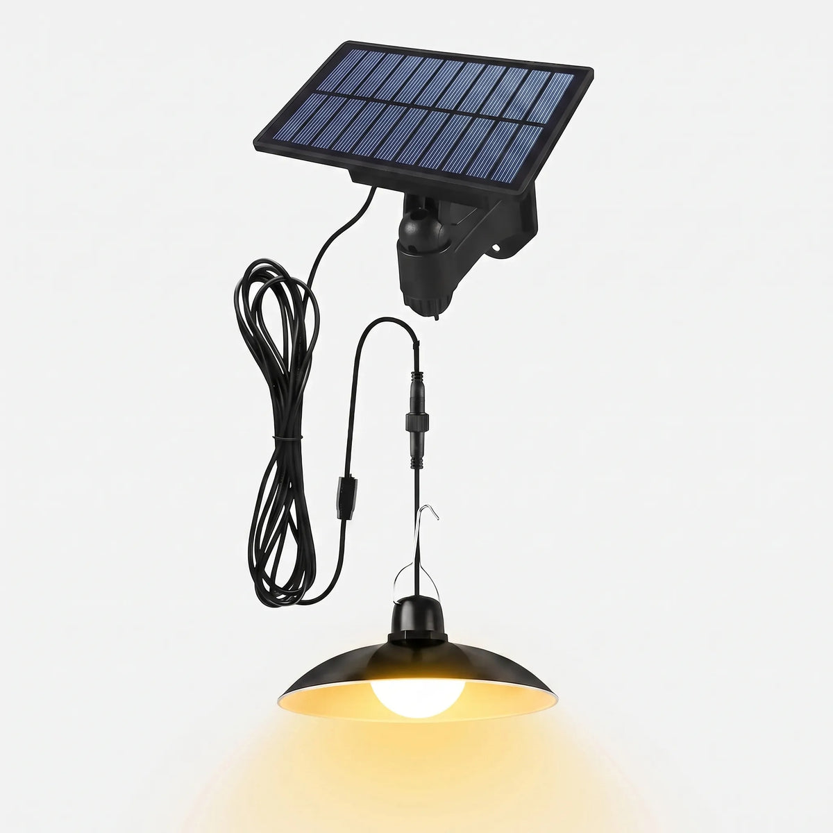 Remote-Controlled Solar Pendant Light for Outdoor Use - 1 or 2 Heads