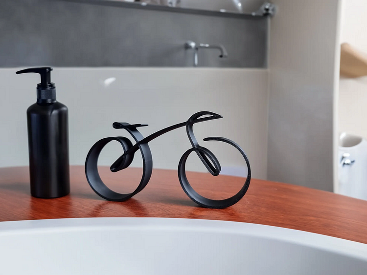 Fahrrad-Silhouette aus Metall – Minimalistische Wanddekoration für Radfahrer