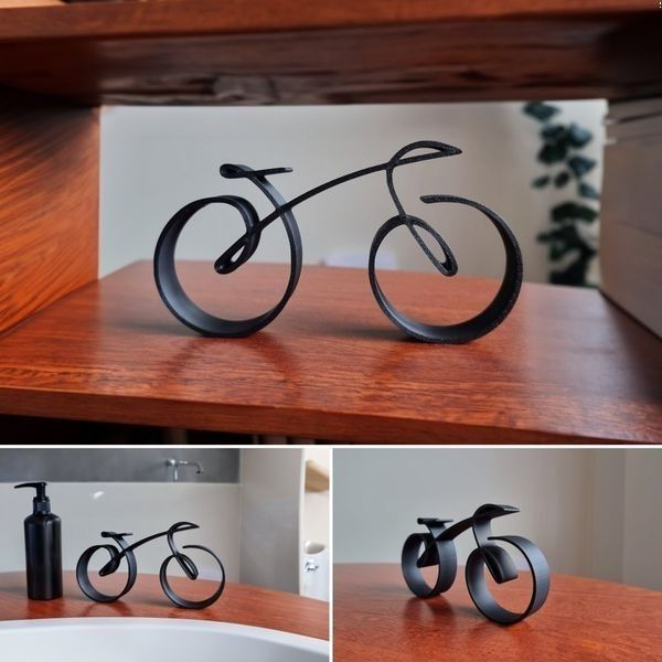 Fahrrad-Silhouette aus Metall – Minimalistische Wanddekoration für Radfahrer
