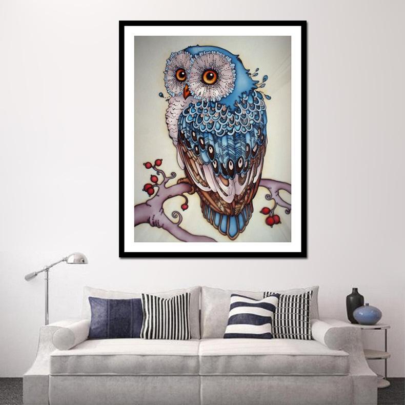 Fantasievolle Eulen-Kunst mit dem Kristallmalset | LuminaCraft