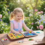 Montessori Mal- und Spielbuch – 2in1 Geschichten für Kinder
