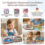 Montessori Mal- und Spielbuch – 2in1 Geschichten für Kinder