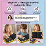 Wiederverwendbares Malbuch für Kinder zum Mitnehmen