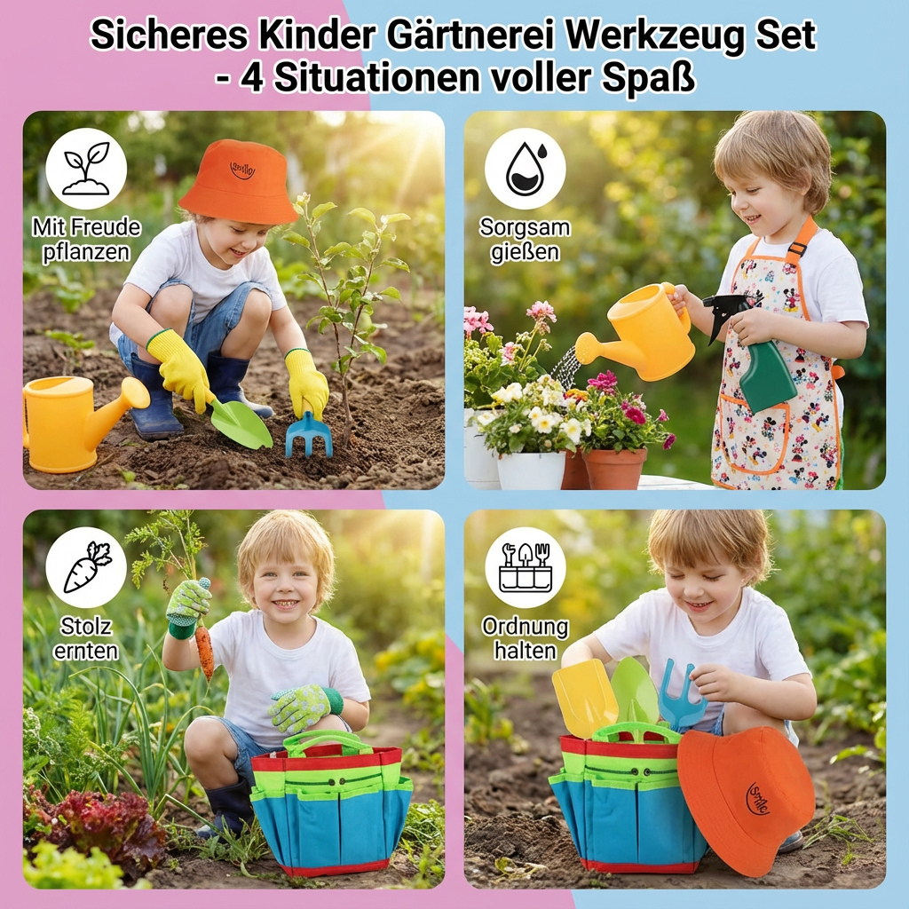 Kinder Gärtnerei Werkzeug Set für sicheres Arbeiten im Garten