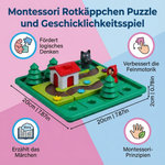 Puzzle und Geschicklichkeitsspiel mit Rotkäpchen im Montessori-Stil